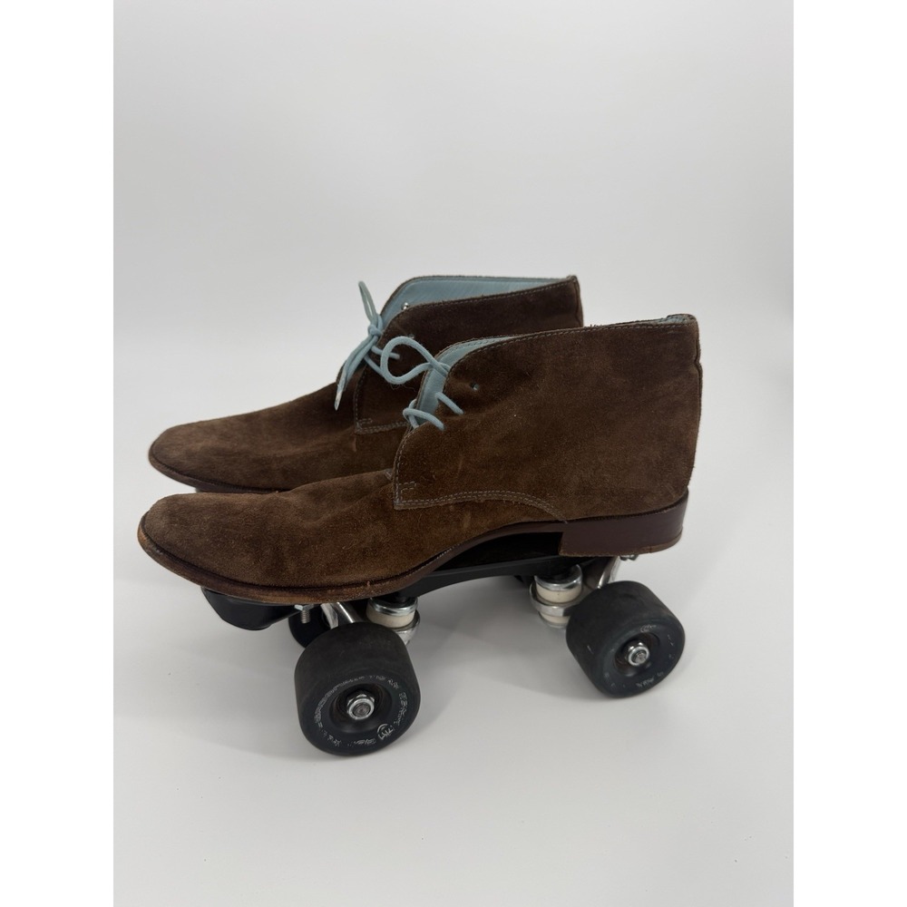 Custom Suede Roller Skates 9.5 Lambertson Truex Italian Boot Sure-Grip Probe
